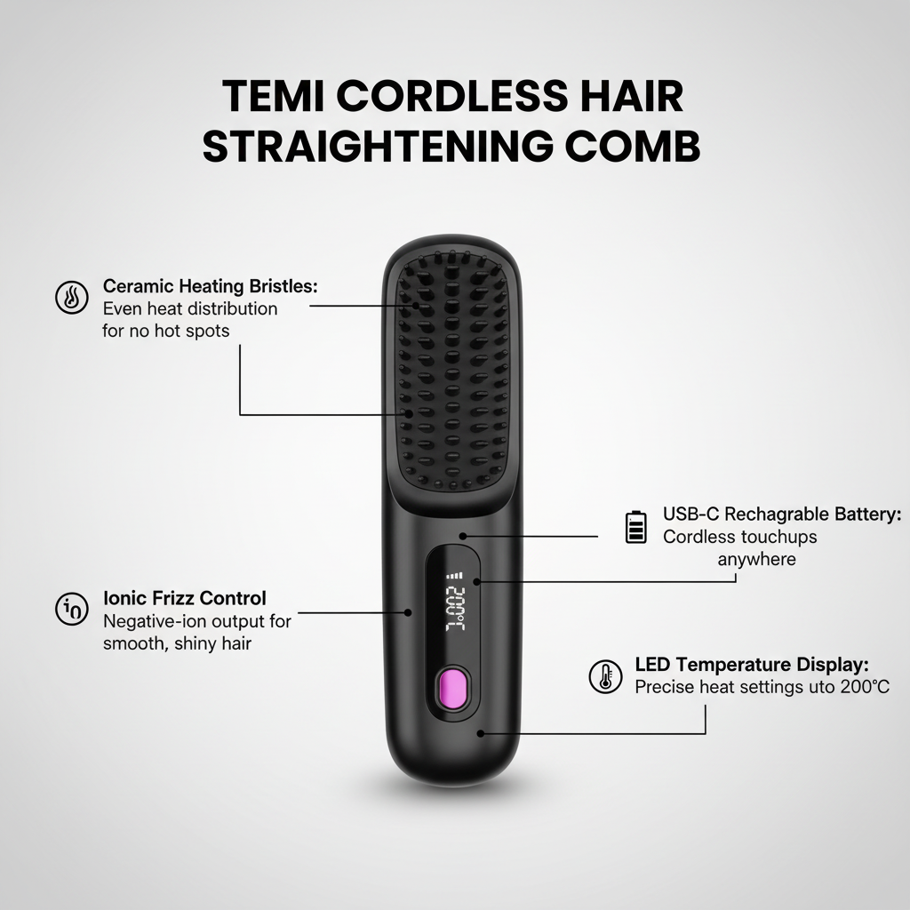 Temi Hair straightening comb